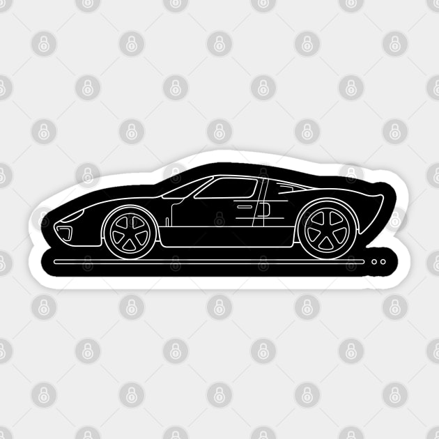 classic racing car W Sticker by garistipis